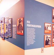 exhibit wall at the Scotts Run Museum