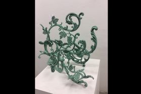 detailed green filigree sculpture